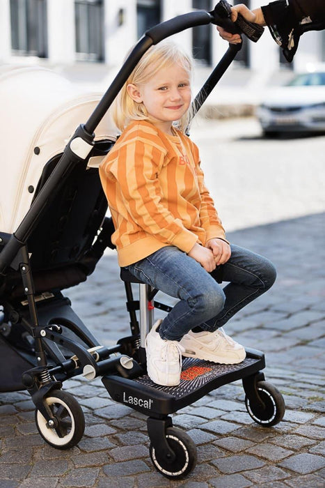 Lascal® - Buggy Board Maxi + Saddle (Universal Buggy Board with Detachable Saddle Seat – Fits Most Strollers)