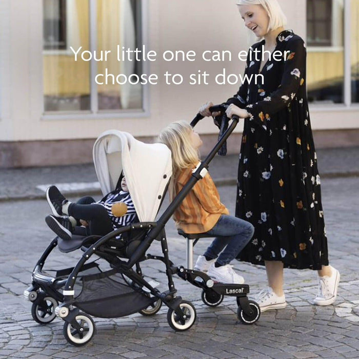 Lascal® - Buggy Board Maxi + Saddle (Universal Buggy Board with Detachable Saddle Seat – Fits Most Strollers)