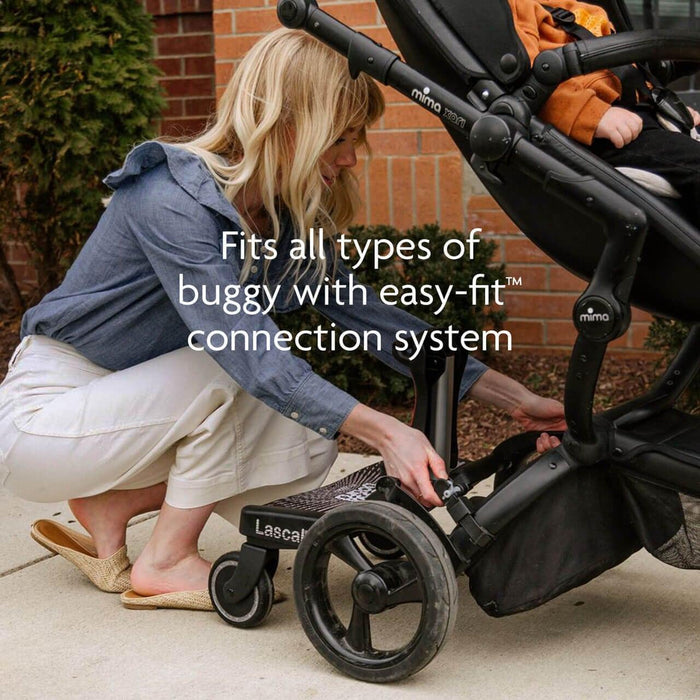 Lascal® - Buggy Board Maxi + Saddle (Universal Buggy Board with Detachable Saddle Seat – Fits Most Strollers)