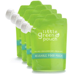 Little Green Pouch® - Little Green Pouch - Reusable Baby Food Pouches – 3.4 oz & 7 oz (Pack of 4 or 6)