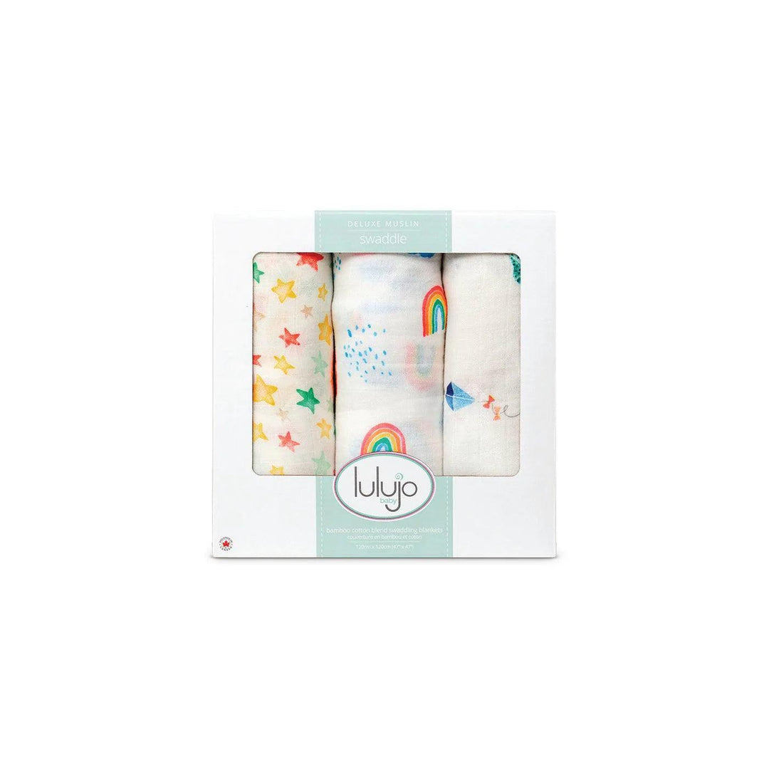 Lulujo® - Lulujo 3pk Bamboo Swaddle - High In The Sky
