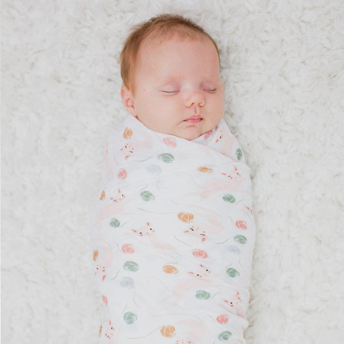 Lulujo® - Lulujo Baby Swaddle Blanket Muslin Cotton - Kitty Cats