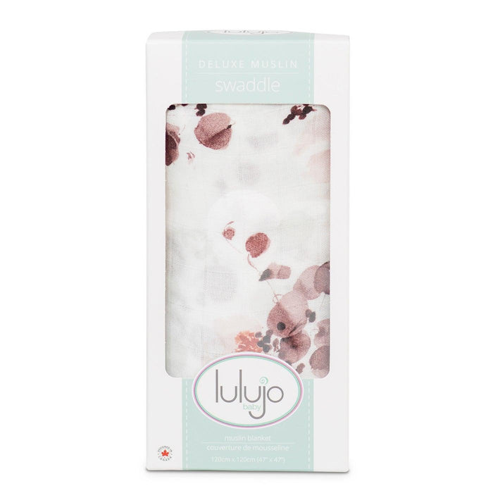 Lulujo® - Lulujo Bamboo Cotton Baby Swaddle Blanket - Eucalyptus