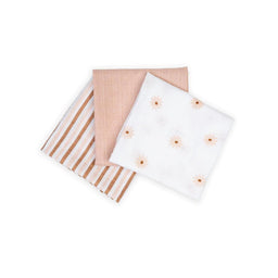 Lulujo® - Lulujo LJ218 Receiving Blankets 3-PK- Daisies