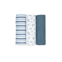 Lulujo® - Lulujo Receiving Blankets 3-PK- Blueberries