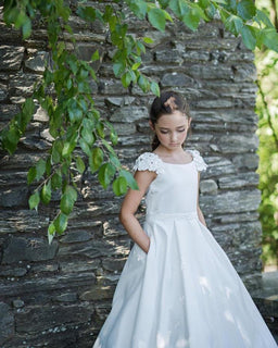 Macis Design® - Macis Design Girl Dress 1848 - Ivory