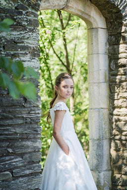 Macis Design® - Macis Design Girl Dress 1848 - Ivory