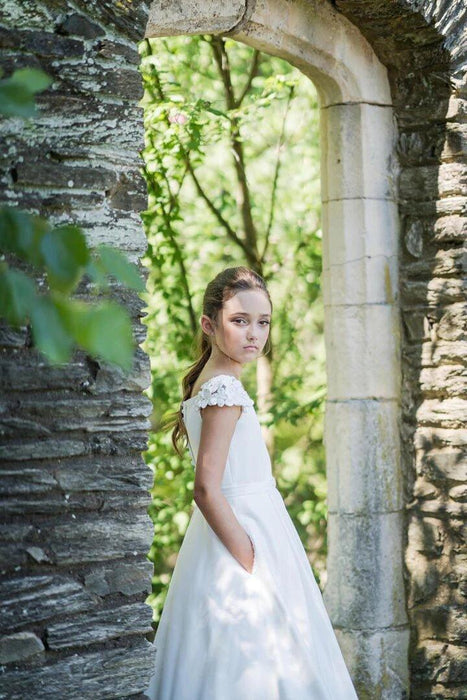 Macis Design® - Macis Design Girl Dress 1848 - Ivory