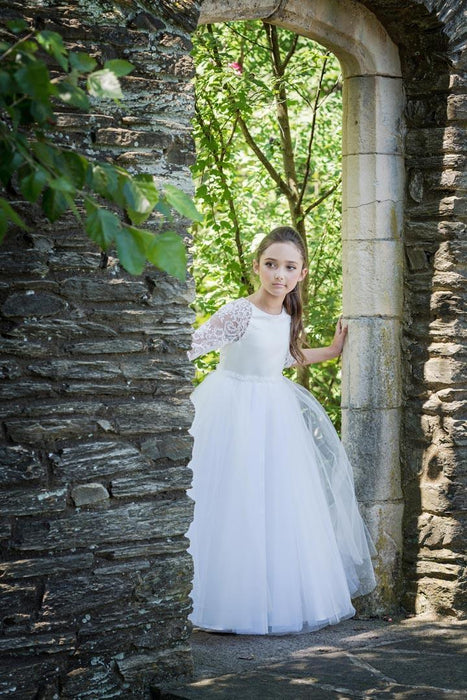 Macis Design® - Macis Design Girl Dress 1849 - Ivory