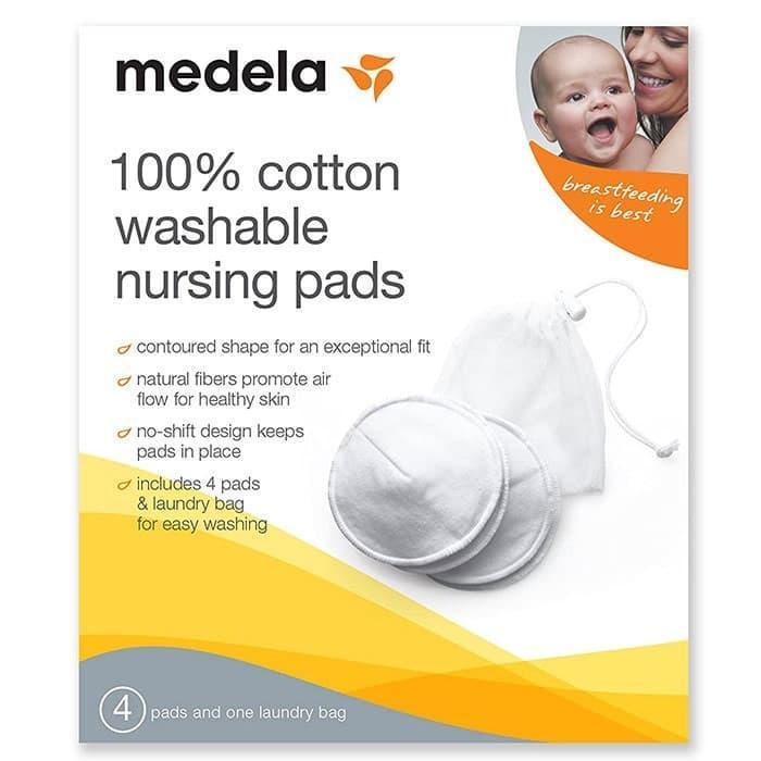 Medela® - Medela Washable Bra Pads - 100% Cotton (4 Pack)