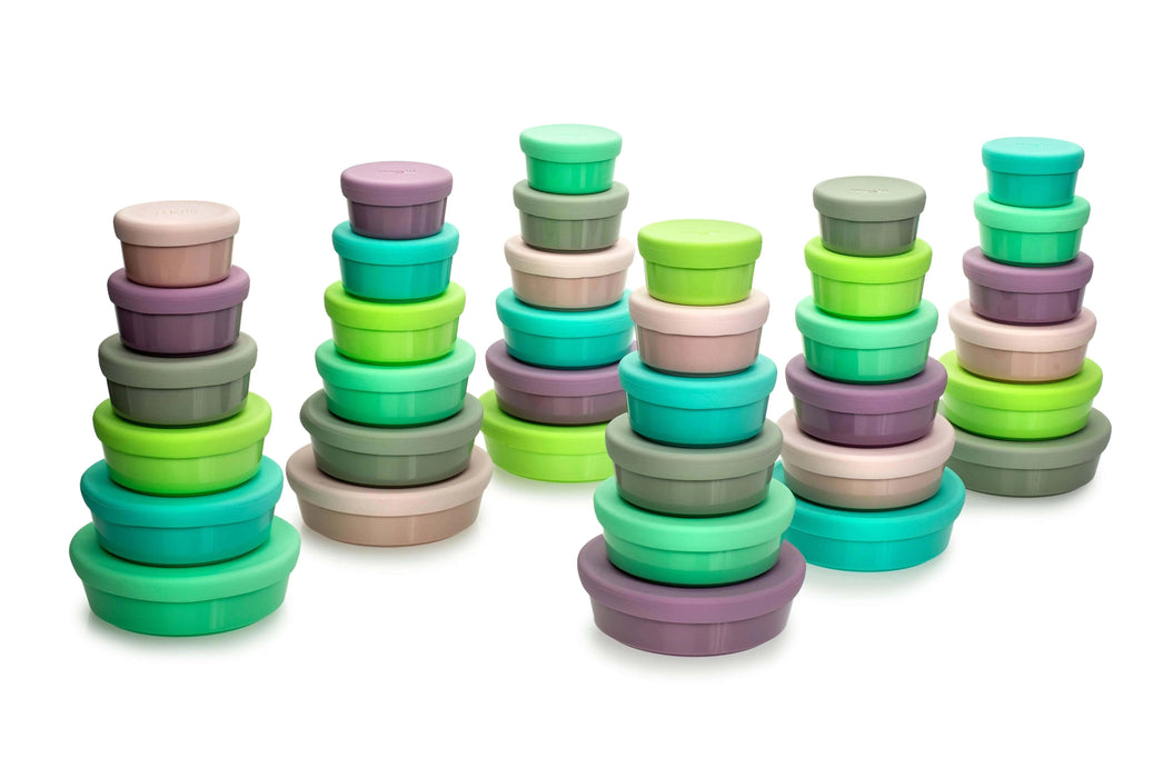 Melii® - Melii Stacking & Nesting Containers with Silicone Lids - 12 pieces
