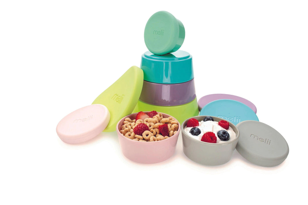 Melii® - Melii Stacking & Nesting Containers with Silicone Lids - 12 pieces