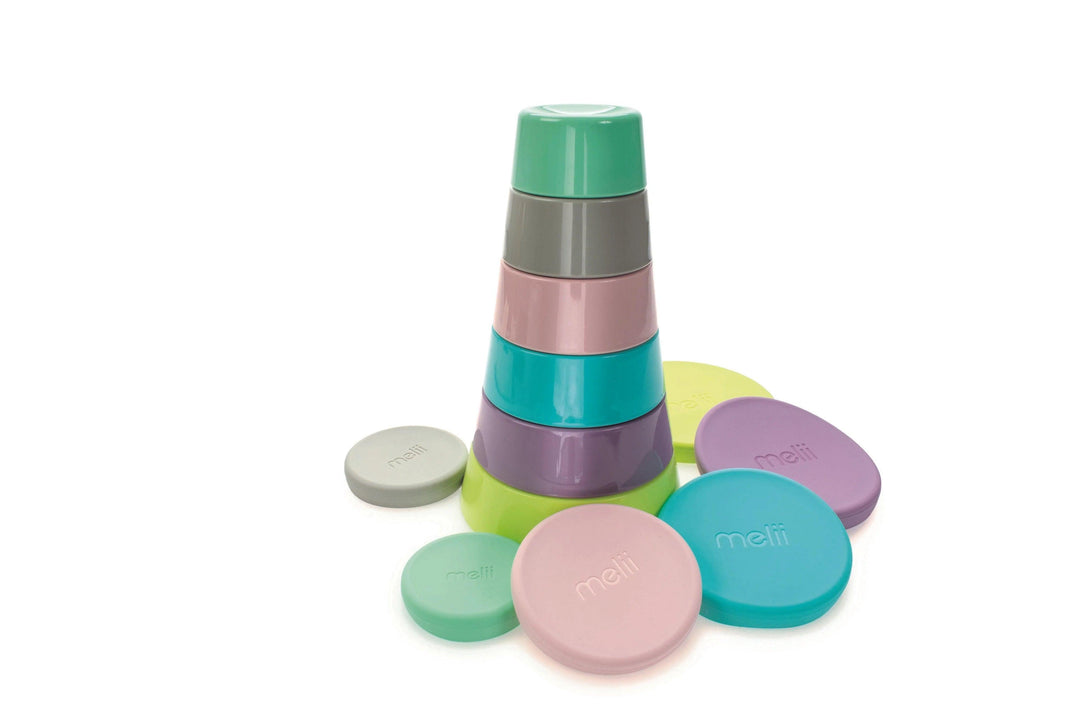 Melii® - Melii Stacking & Nesting Containers with Silicone Lids - 12 pieces
