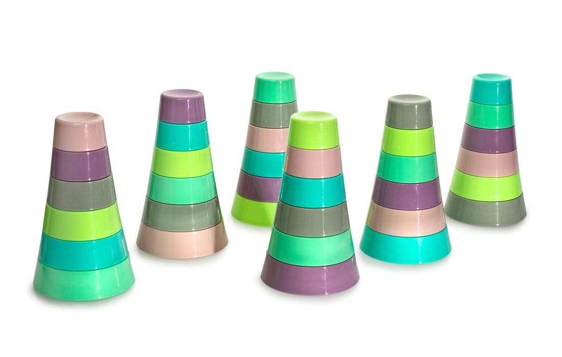 Melii® - Melii Stacking & Nesting Containers with Silicone Lids - 12 pieces