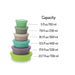 Melii® - Melii Stacking & Nesting Containers with Silicone Lids - 12 pieces