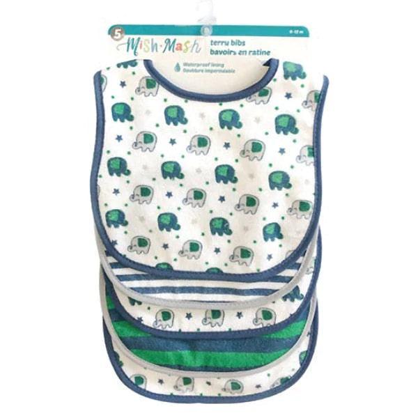 Mish Mash Baby® - Mish Mash Baby Terry Bibs - 5 Pack
