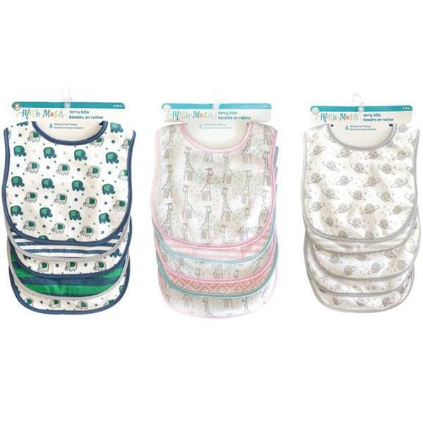 Mish Mash Baby® - Mish Mash Baby Terry Bibs - 5 Pack
