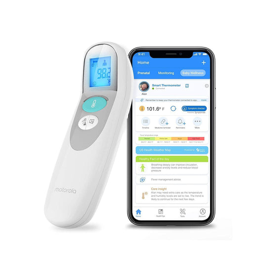 Motorola® - Motorola MBP75SN Care+ Non-Contact Smart Forehead & Liquid Baby Thermometer