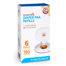 Munchkin® - Munchkin Arm & Hammer™ Diaper Pail Bag Refills - 180 Count - 6 Pack