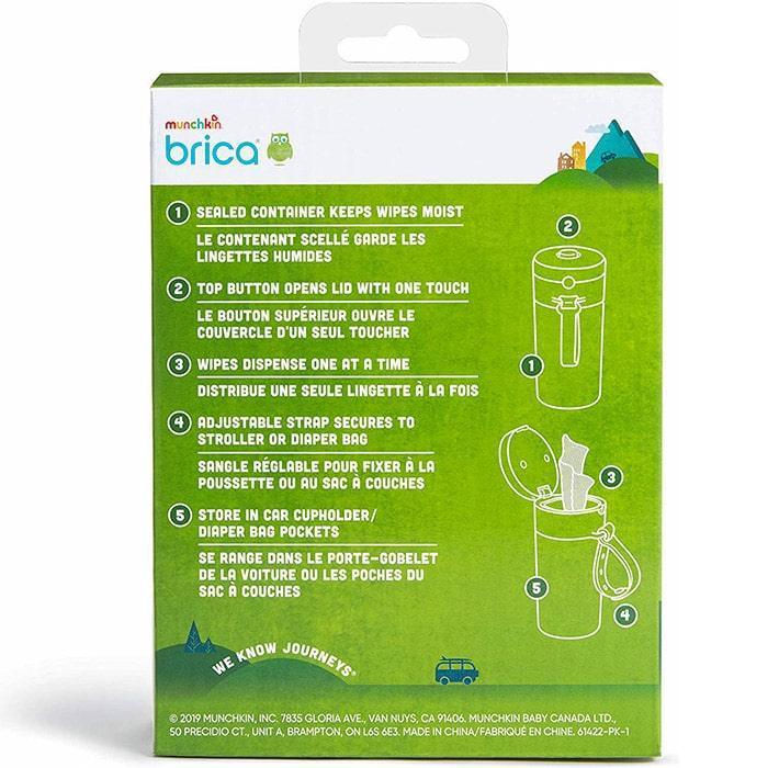 Munchkin® - Munchkin Brica - Clean-to-Go Wipe Dispenser & Wipes - Starter Pack