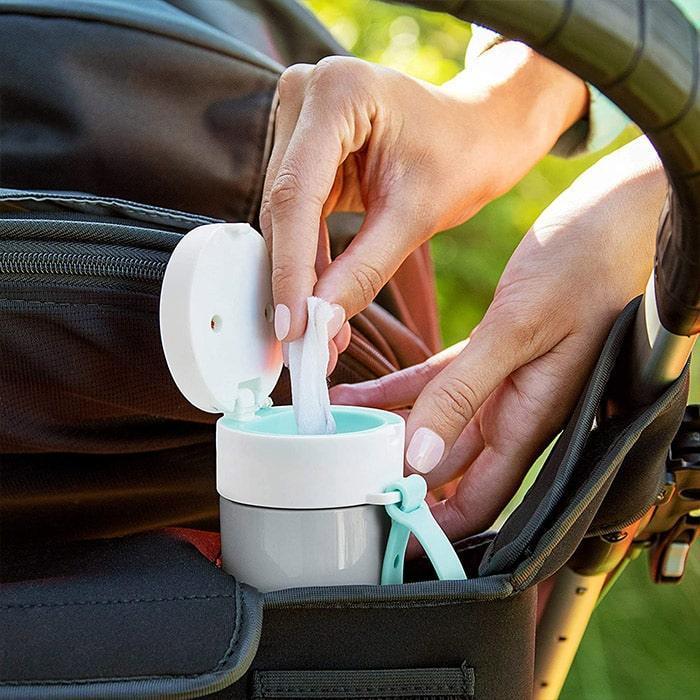 Munchkin® - Munchkin Brica - Clean-to-Go Wipe Dispenser & Wipes - Starter Pack