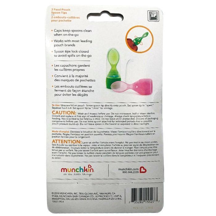 Munchkin® - Munchkin Food Pouch Spoon Tips - 2 Pack - Green/Blue