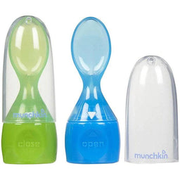 Munchkin® - Munchkin Food Pouch Spoon Tips - 2 Pack - Green/Blue