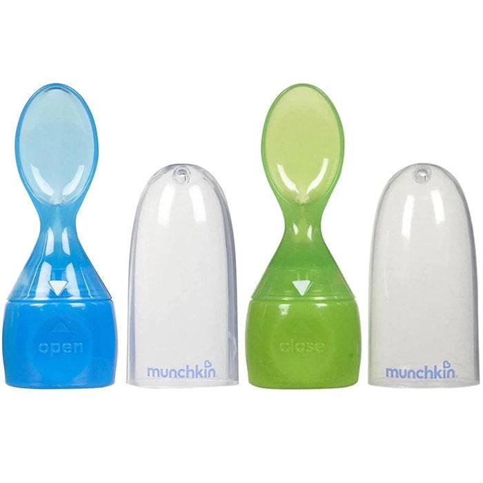 Munchkin® - Munchkin Food Pouch Spoon Tips - 2 Pack - Green/Blue