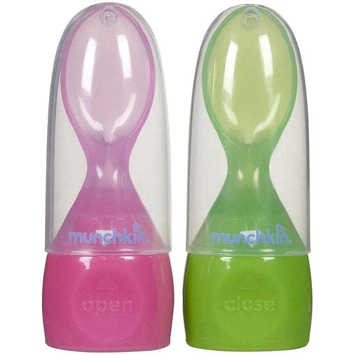 Munchkin® - Munchkin Food Pouch Spoon Tips - 2 Pack - Pink/Green