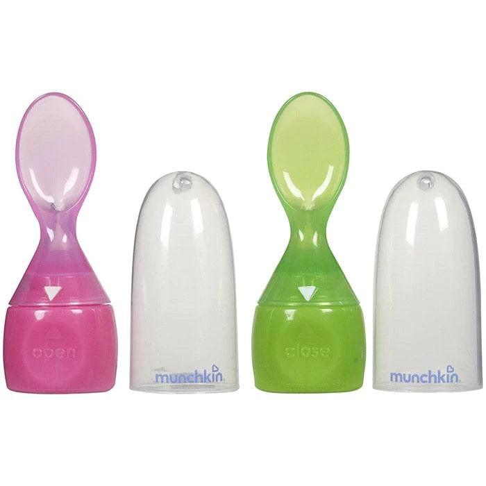 Munchkin® - Munchkin Food Pouch Spoon Tips - 2 Pack - Pink/Green