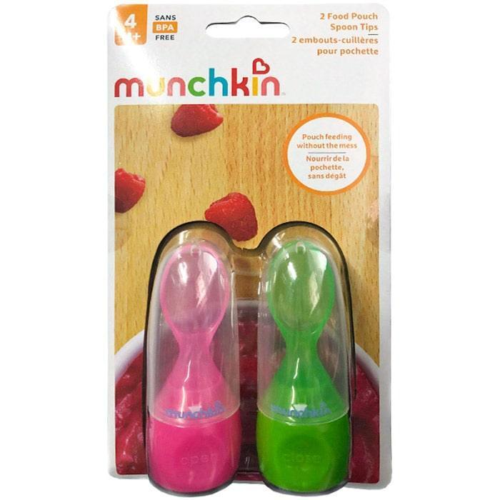Munchkin® - Munchkin Food Pouch Spoon Tips - 2 Pack - Pink/Green