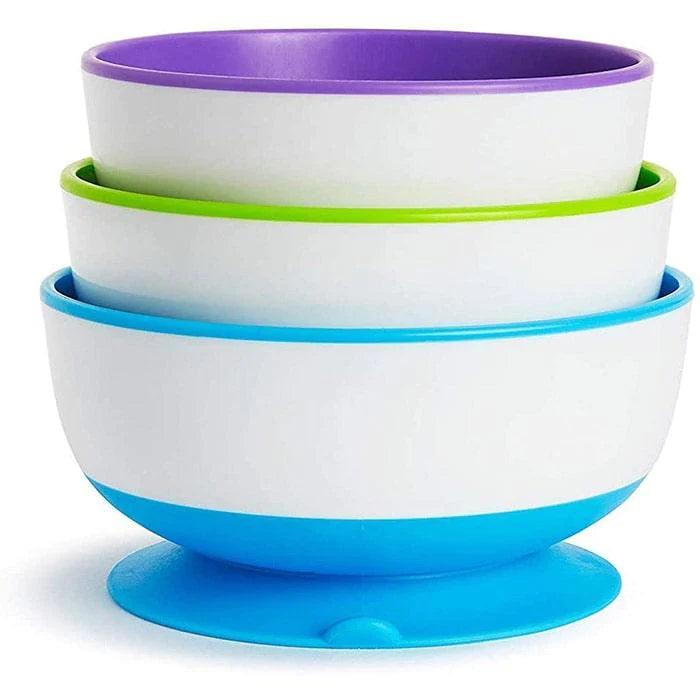 Munchkin® - Munchkin Toddler & Baby Stay Put Suction Bowls - 3 Pack