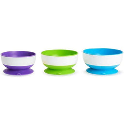 Munchkin® - Munchkin Toddler & Baby Stay Put Suction Bowls - 3 Pack