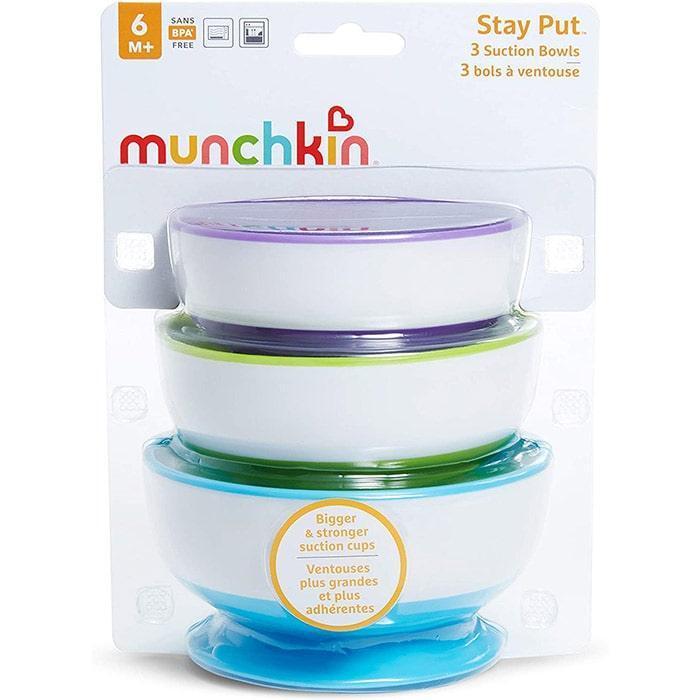Munchkin® - Munchkin Toddler & Baby Stay Put Suction Bowls - 3 Pack