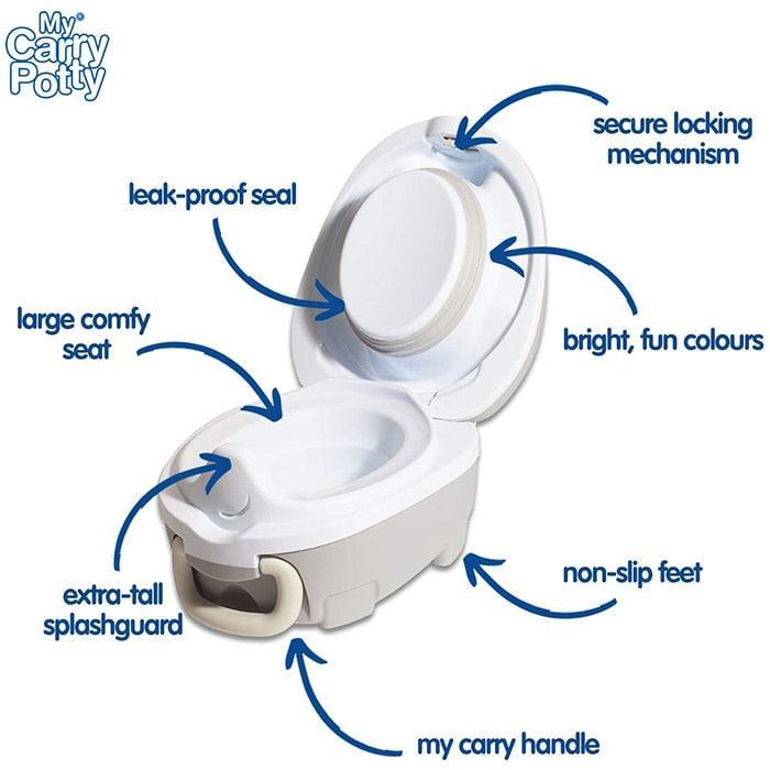 My Carry Potty® - My Carry Potty - Portable Training Potty - Light Grey