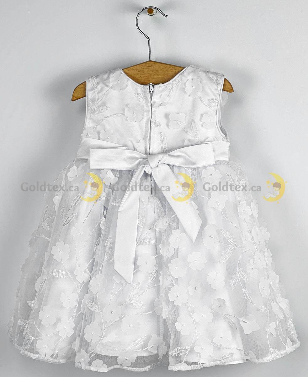 My Kids® - My Kids Floral Adorned Baby Dress with Headband