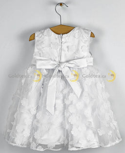 My Kids® - My Kids Floral Adorned Baby Dress with Headband