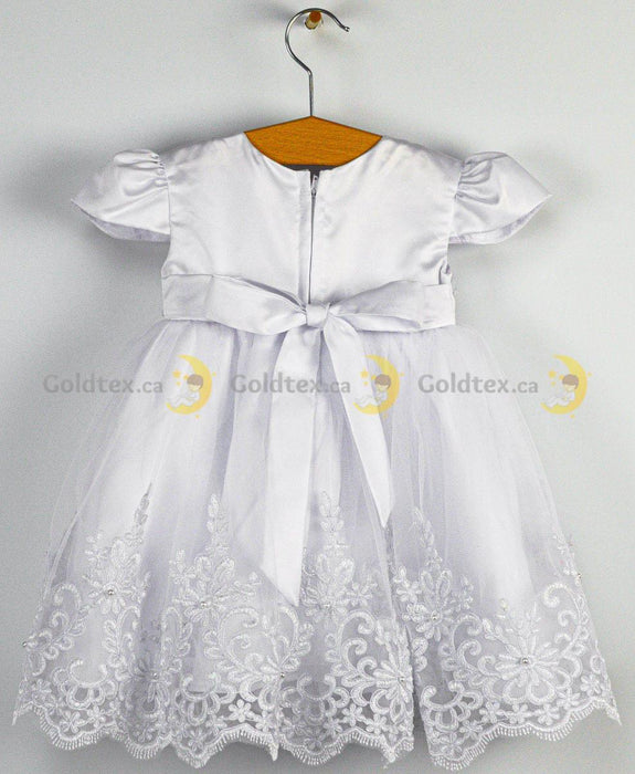 My Kids® - My Kids White Baby Girl Christening Dress
