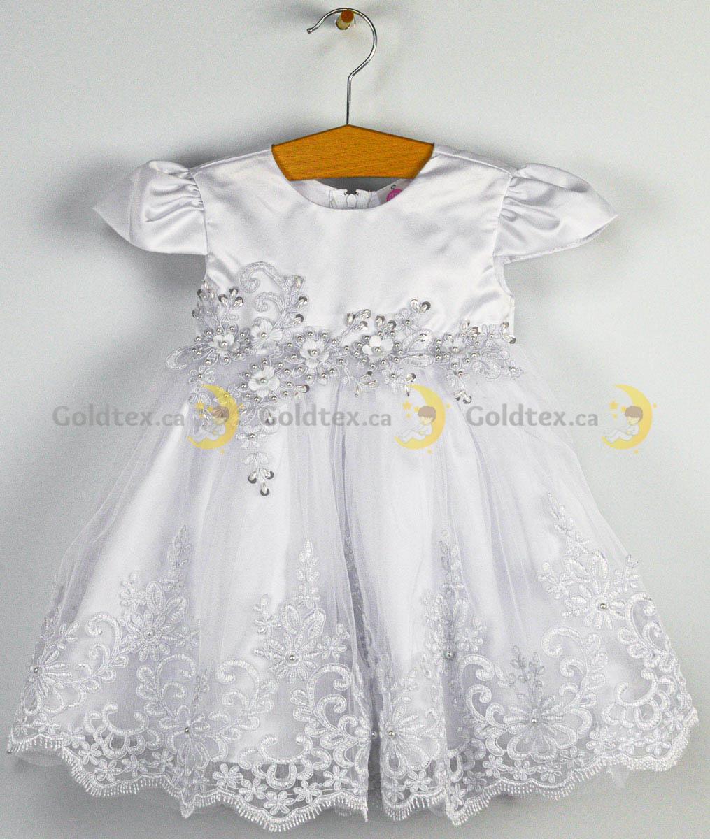 My Kids® - My Kids White Baby Girl Christening Dress