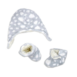 Necessities - Necessities Cloud Plush Hat & Bootie Set, 0-6m