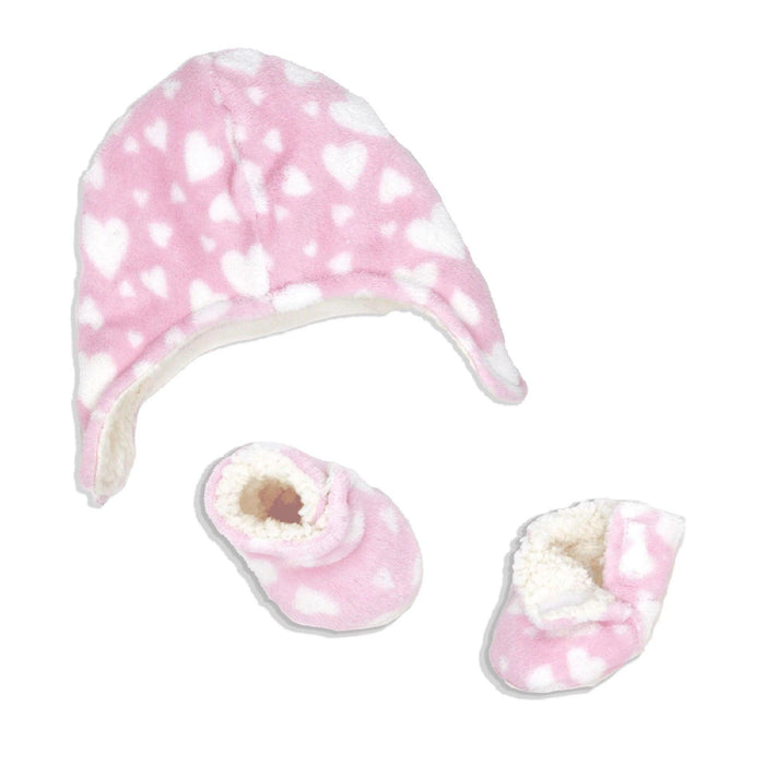 Necessities - Necessities Cloud Plush Hat & Bootie Set, 0-6m