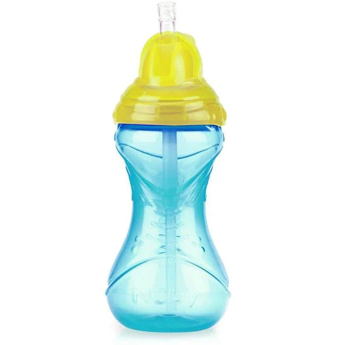 Nuby® - Nuby No Spill Clik-it Cup with FlexStraw - 12oz / 360ml - Blue / Yellow