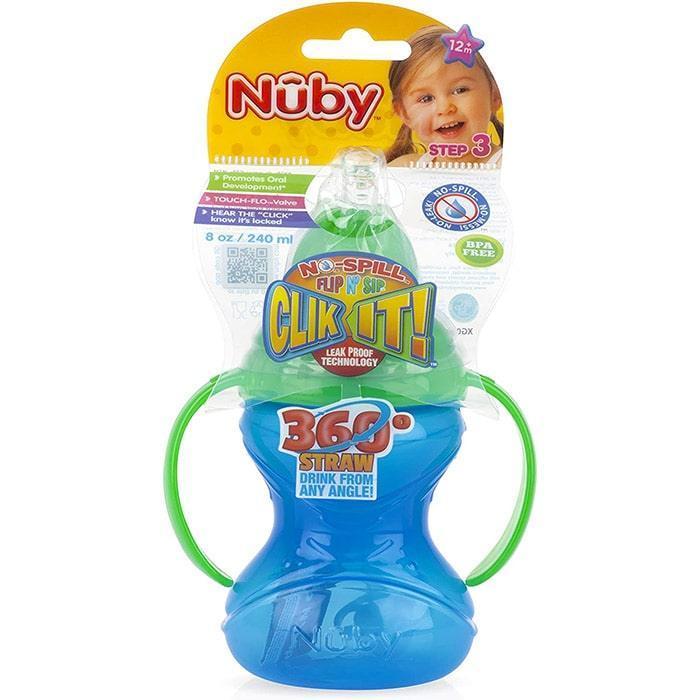 Nuby® - Nuby No Spill with FlexStraw Clik-it 360° Flip-It - 10oz / 300ml