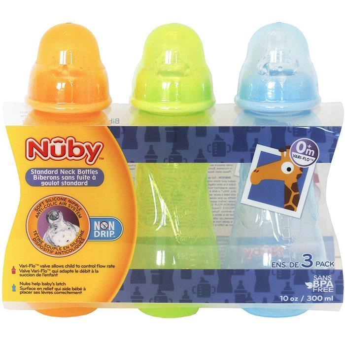 Nuby® - Nuby Non-Drip Baby Bottles - 10oz/300ml - 3 Pack