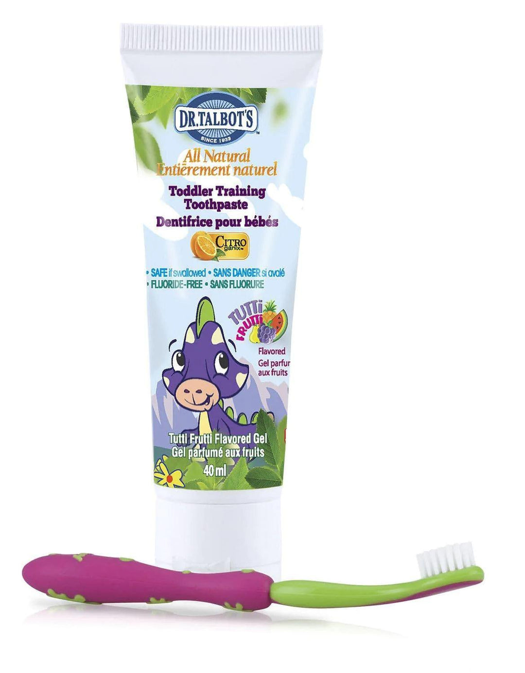 Nuby® - Nuby® All Natural Toddler Training Toothpaste & Toothbrush