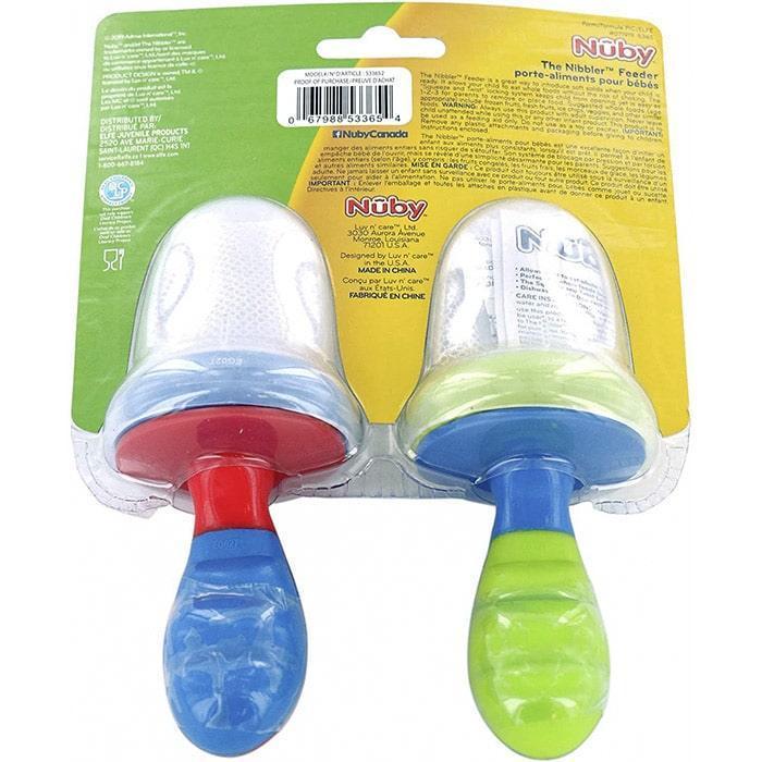 Nuby® - Nuby The Nibbler Feeder - 2 Pack - Blue / Red