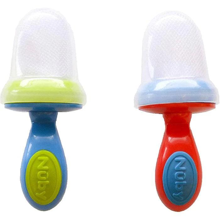Nuby® - Nuby The Nibbler Feeder - 2 Pack - Blue / Red
