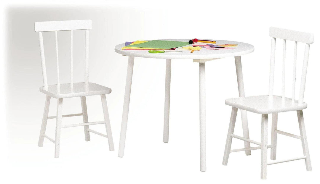 Solid wood white Junior Round Table and Chair Set - Original Picture - Goldtex