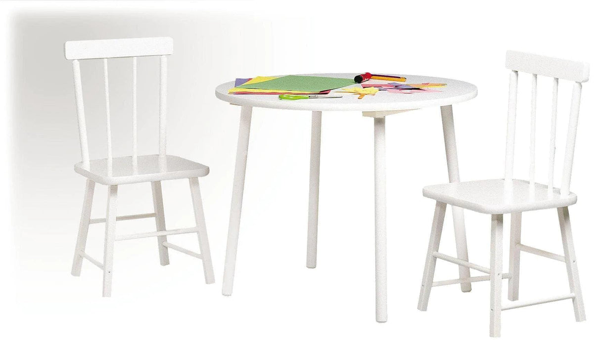 Solid wood white Junior Round Table and Chair Set - Original Picture - Goldtex