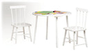 Solid wood white Junior Round Table and Chair Set - Original Picture - Goldtex